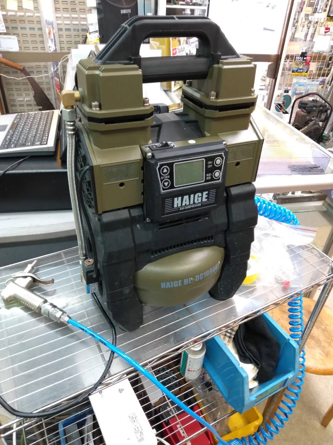買取したハイガーのエアーコンプレッサーの写真
